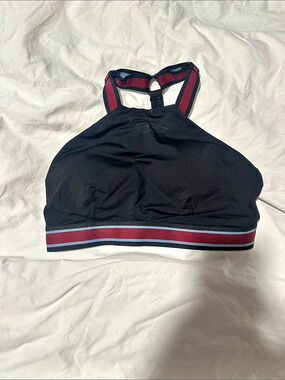 Michi Sports Bra in Black & Red